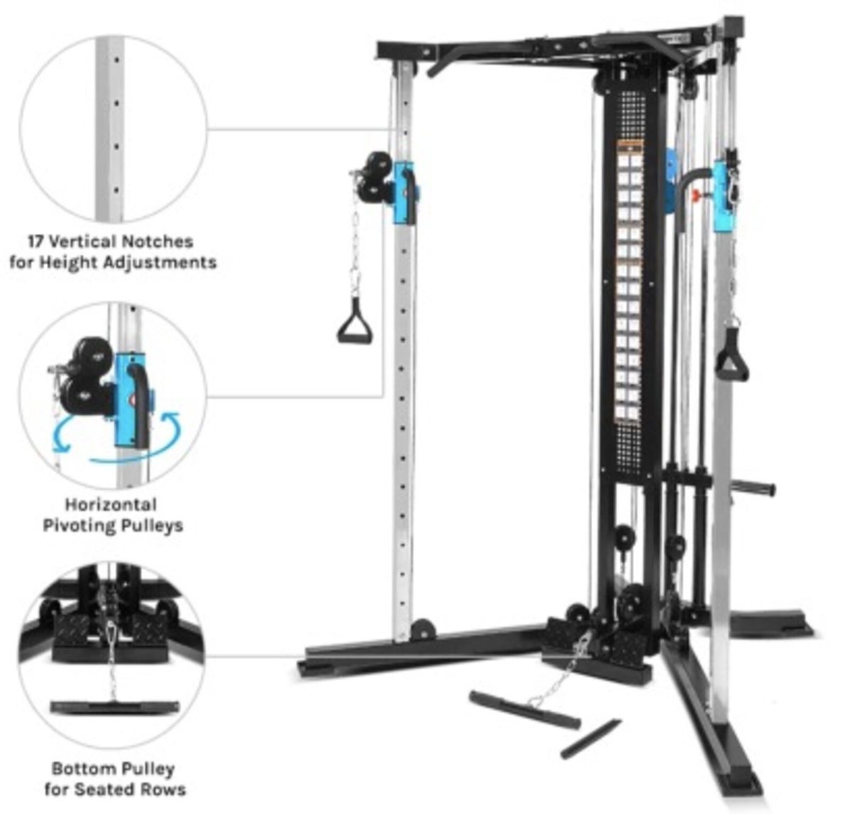 Men's health 100kg cable 2025 cross over home multi gym