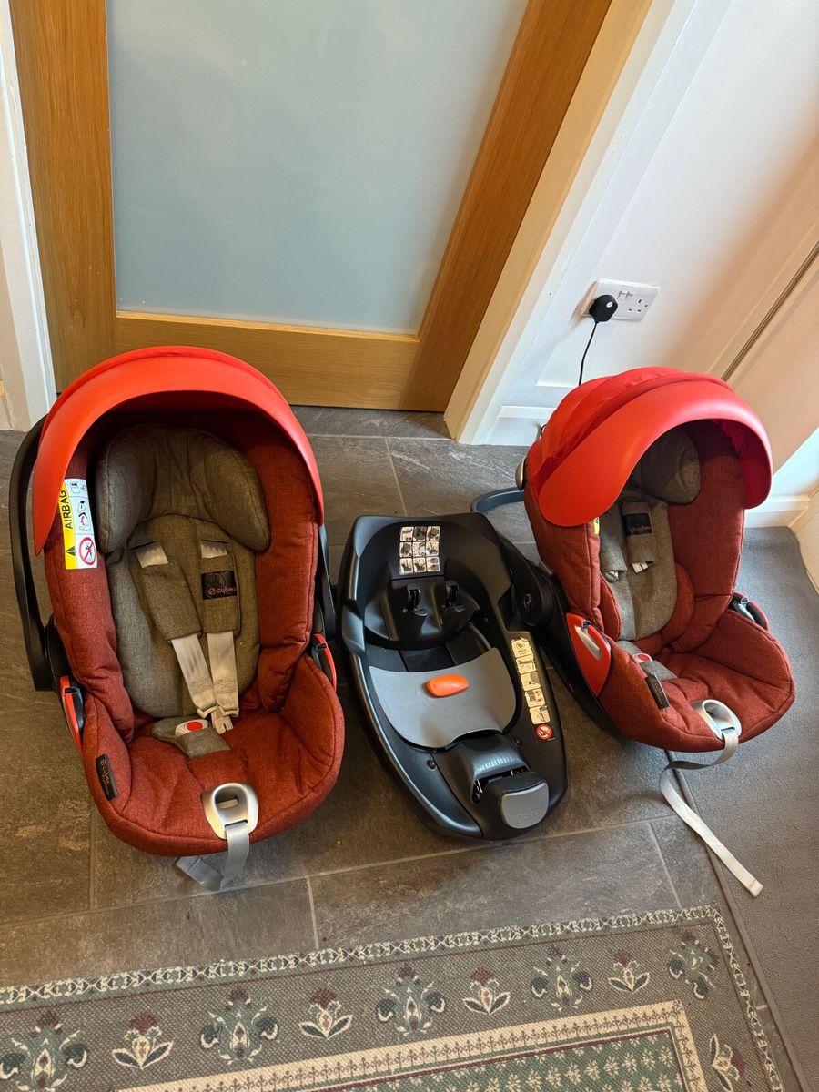 2 x Cybex Cloud Q Plus infant car seats 1 isofix for sale in Co. Galway for 200 on DoneDeal