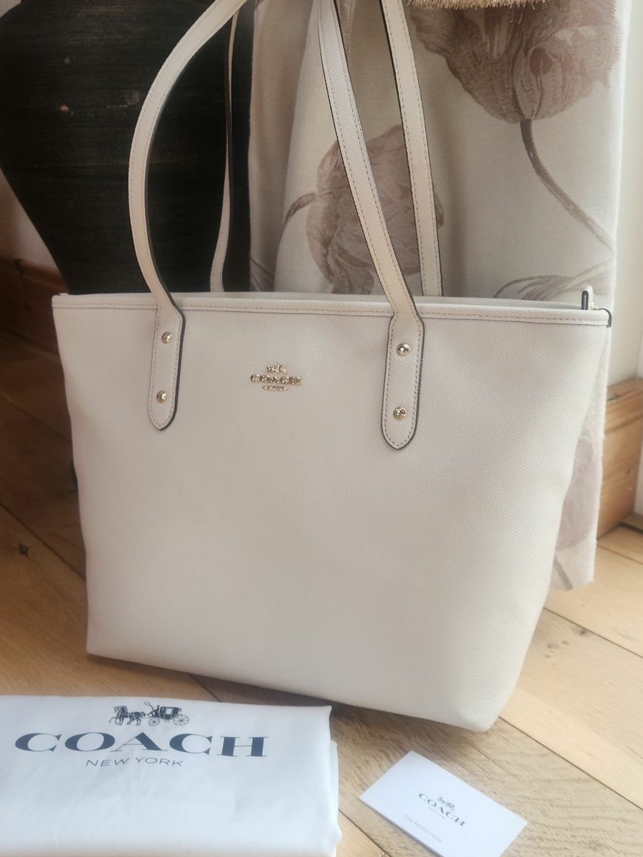 Coach silver tote clearance