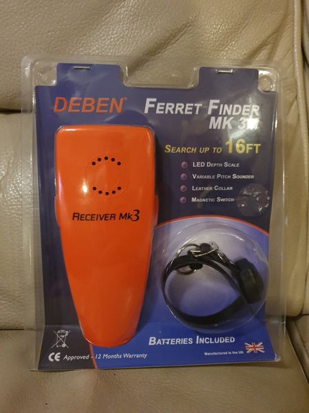Deben Ferret Finder Locator Mk3 M Reciever & Collar Set 16ft Search Hunting