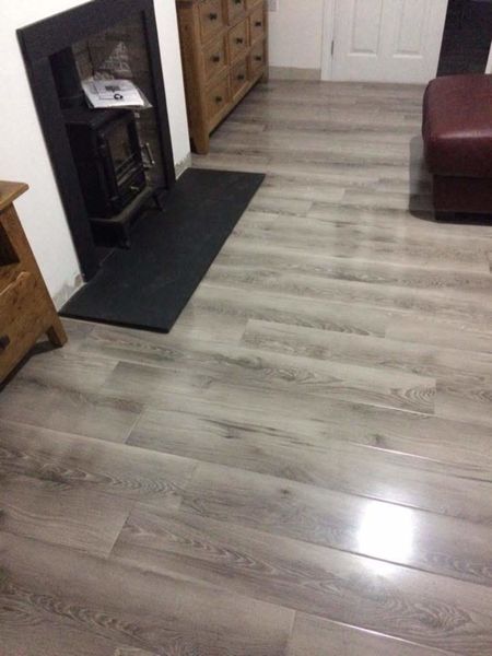 New High Gloss Seattle Grey Laminated floor
