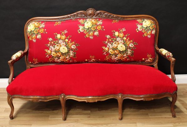 Large Victorian Mahogany Sofa- Circa 1860