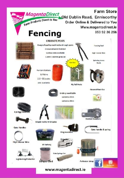 All your Fencings needs, Posts, Polywire, Reels