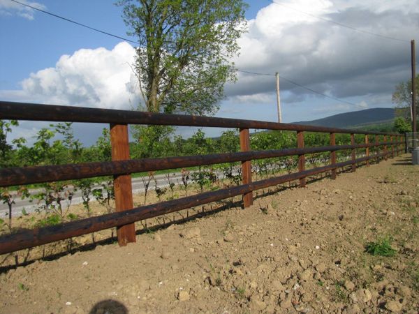 Post & Half Round Rail Fencing