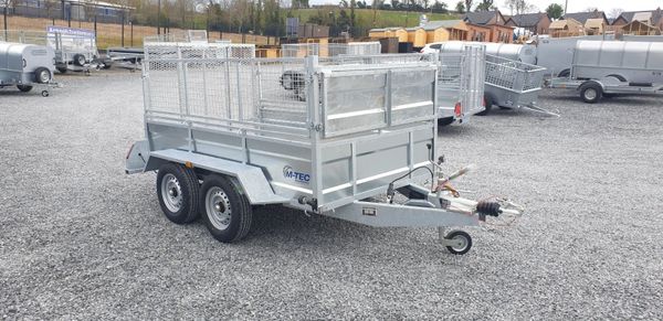 Heavy duty galvanised twin wheel builders trailer