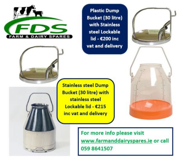 Special offers on milking dump buckets at FDS