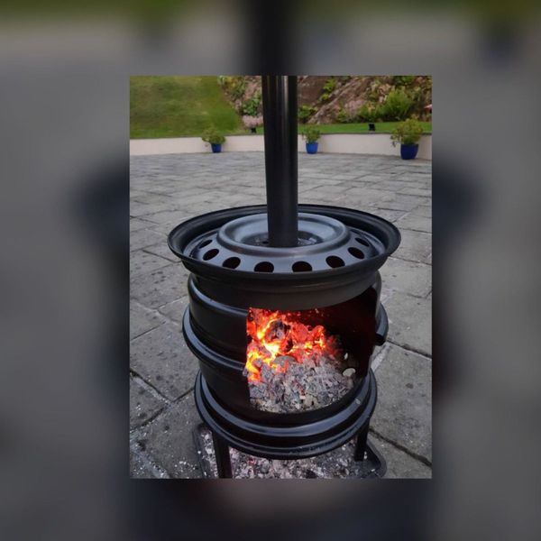 🔥Steel Wheel Fire Pit Outdoor 🔥