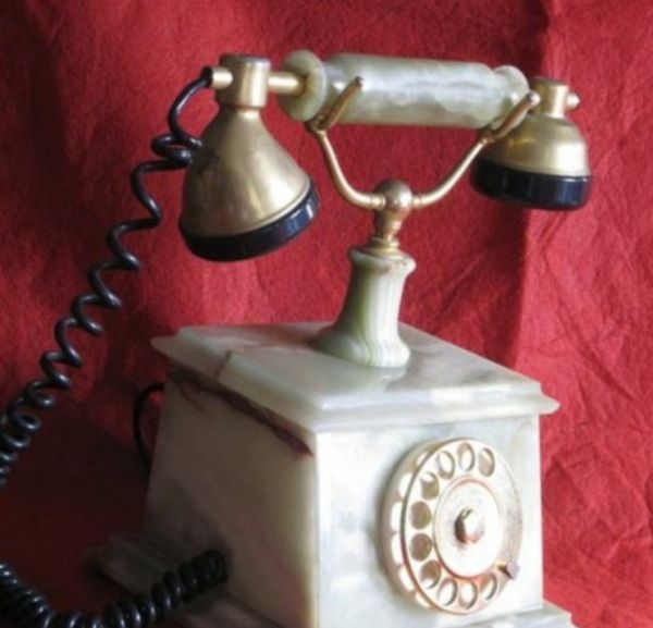 24 karat gold plated antique telephone