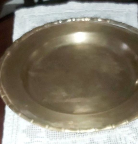Large solid brass plate