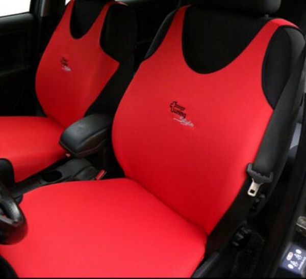 2 red vest front seat covers for VW