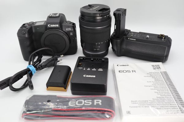 Canon EOS R & RF 24-105mm IS STM Lens & Batt Grip