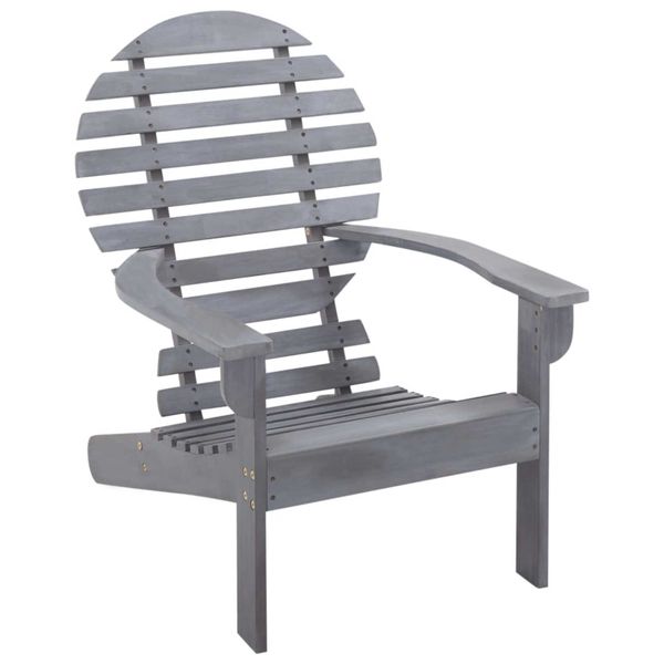Adirondack Chair Solid Acacia Wood Grey