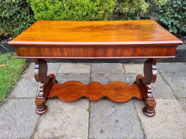 Victorian 2 drawer Library Table- Circa 1850