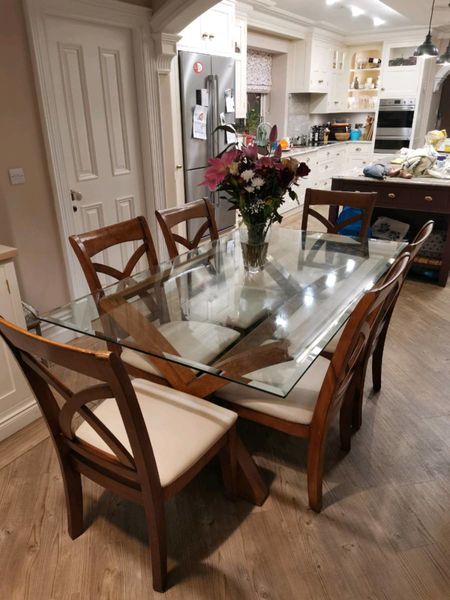 Glass Dining Table 6 Chairs For, Glass Dining Table And 6 Chairs Clearance