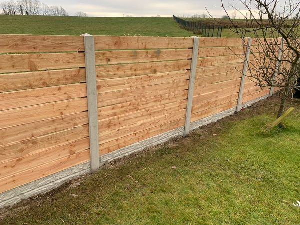 Concrete H-Post and Panel fencing