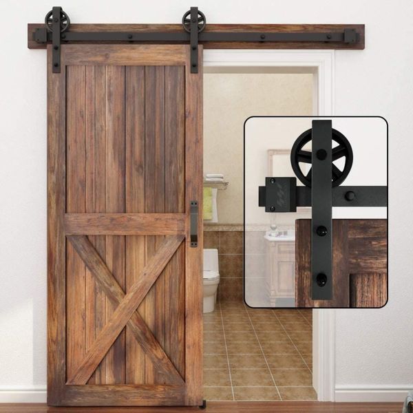 Sliding Wood Door Hardware Closet Kit, Sliding Door Rail Kit