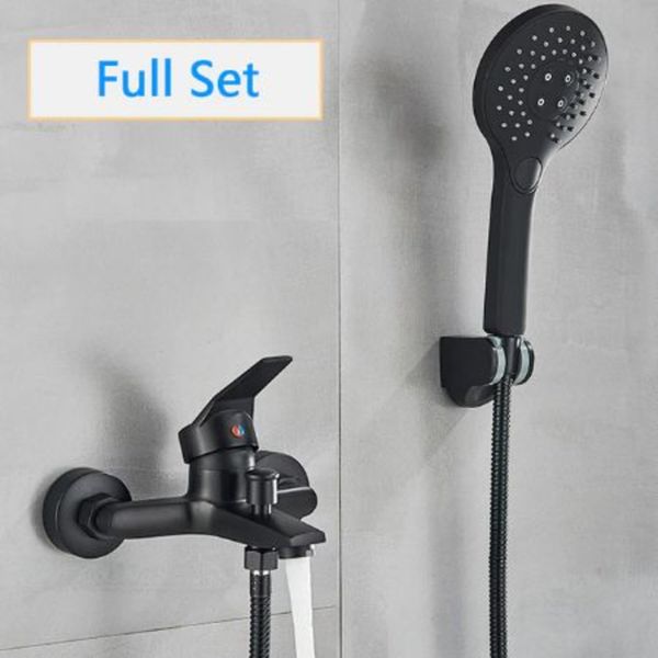Matte Black Shower Faucets Wall Mount, Bathtub Faucet Valve Types