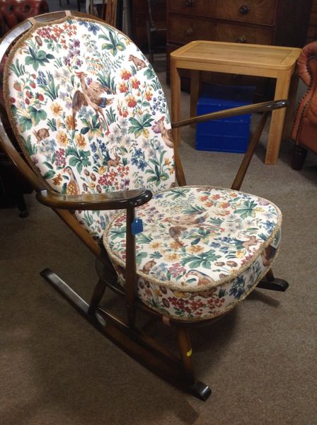 Original Ercol Windsor Rocking Chair, Ercol Windsor Rocking Chair Cushions