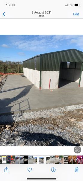 Concrete/shed erecting
