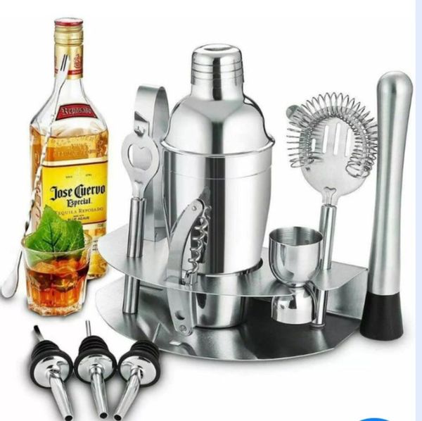 Cocktail Shaker 12 Piece Set with Tool Stand Bar P