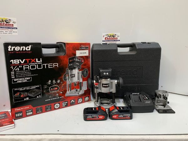 Trend 18v Cordless 1/4" Router Kit with 2 Batteries