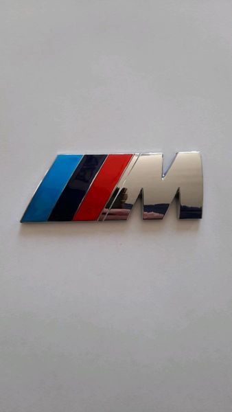 BMW M Power Badge Emblem Metal Rear 82mm Chrome