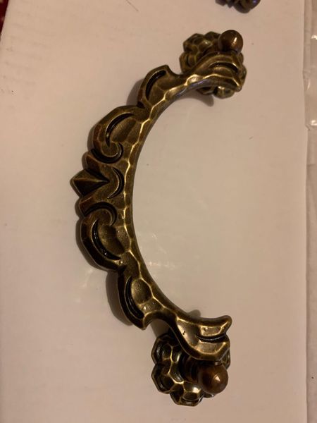 Door , drawer,  handles antique brass