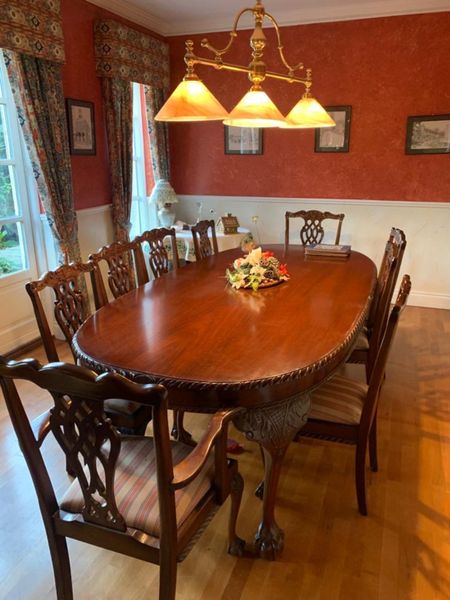 Antique Mahogany Dining Room Table And, Vintage Mahogany Dining Table And Chairs