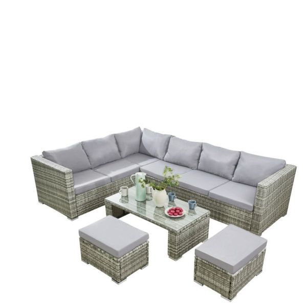 Grey 4 Piece Rattan Corner Garden Furniture Patio for sale in Co. Tyrone for £700 on DoneDeal