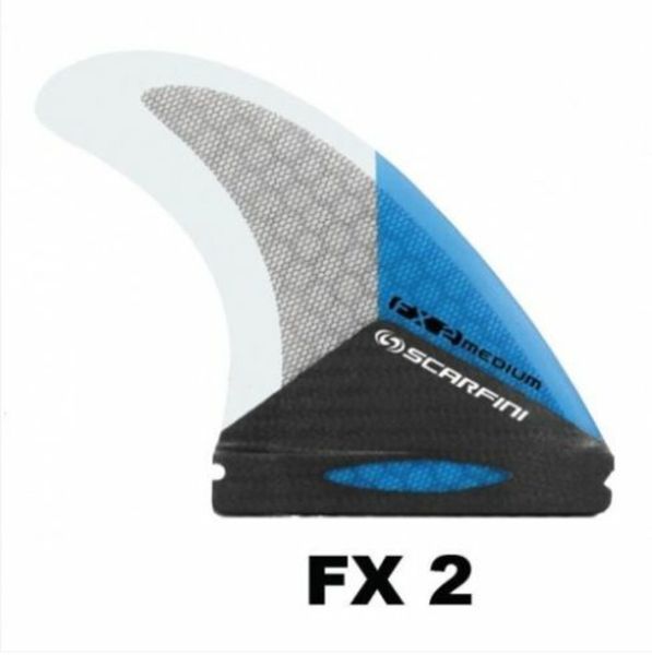 Scarfini FX2 Medium Equilibrium Futures Thruster or Five Carbon Base Surfboard Fin