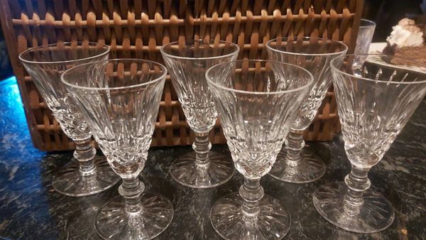 4 WATERFORD Lismore liquor glasses
