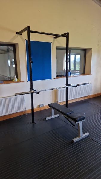 Wall mounted discount bench press rack