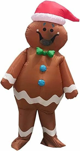 eLUUGIE Inflatable Gingerbread Man Costume Christmas Costume Halloween