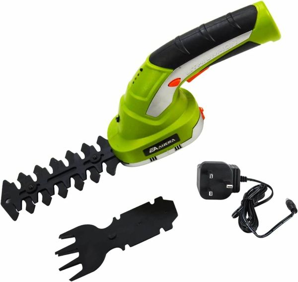 Grass or Lawn Cultivation Terratek 2 IN 1 Pro 7.2V Lithium Ion Cordless Hedge Trimmer Topiary Shears Cordless Shears Ideal for Shrub Hand Held Trimmer Garden 