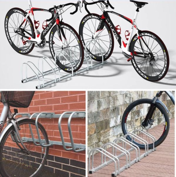 5 Bike Parking Stand Bicycle Rack Steel NEW