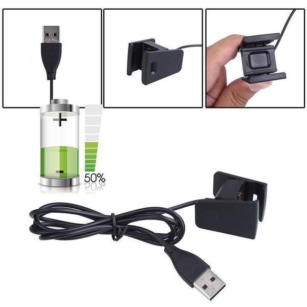 USB Charging Cable Replacement Accessories Charger For Fitbit Charge 2