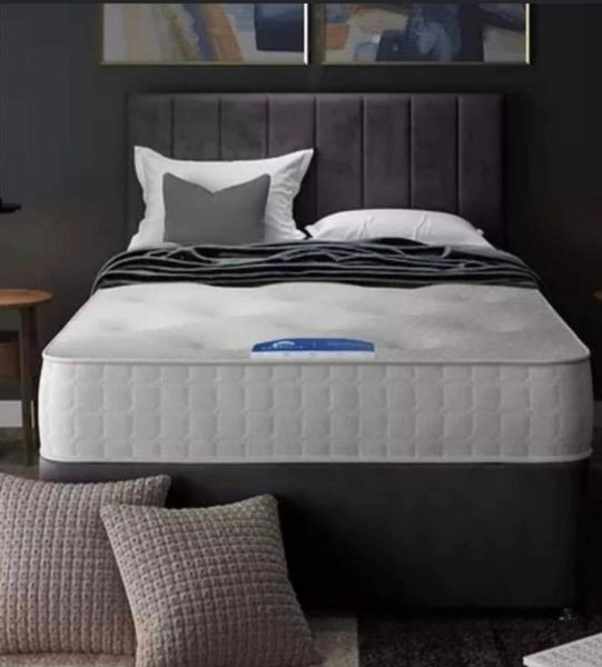 New Grey Divan bed & mattress