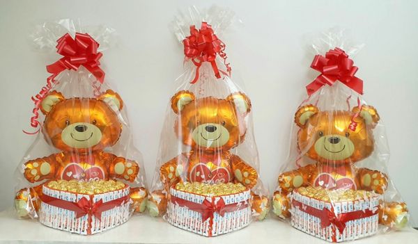 Valentines day Teddy bear & chocolates