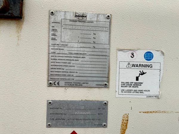 2012  DOOSAN  12/235  COMPRESSOR...825CFM 246030034