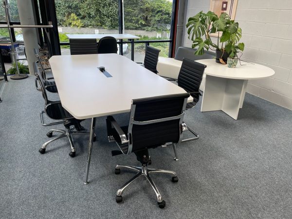 Brand New White Boardroom Tables - Large Stock
