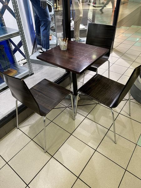 Coffee shop and restaurant tables