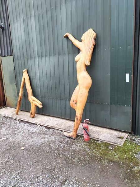 8 foot carved lady