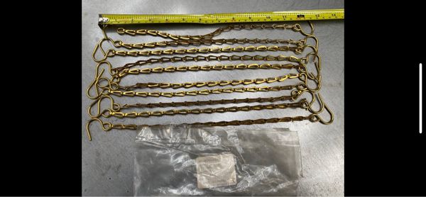 12 inch brass chains