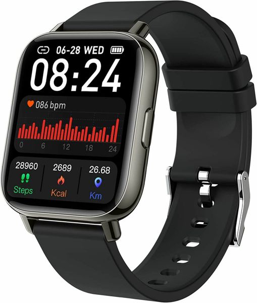 Multifunction and Intelligent Notification: This smart watch includes more  practical functions, fitness trackers (Pedometer, Calories, Distance),  Heart Rate Monitor, Blood Pressure Watch, 24 Modes, Sleep Monitor, Blood  Oxygen Monitor, Call ...