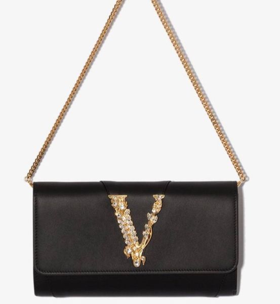 Versace Diamond Embellished Clutch Bag