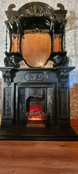 Fireplace and Mirror
