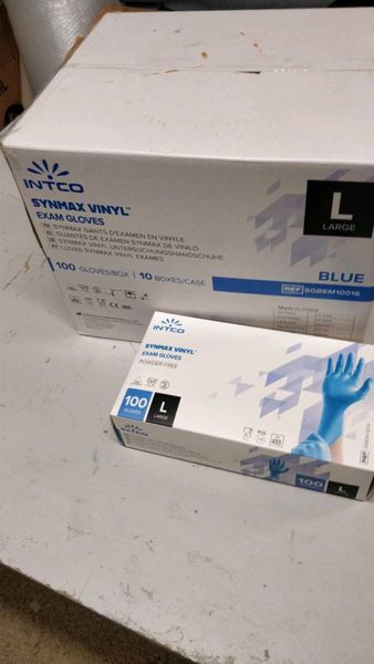 Vinyl exam gloves 100x10