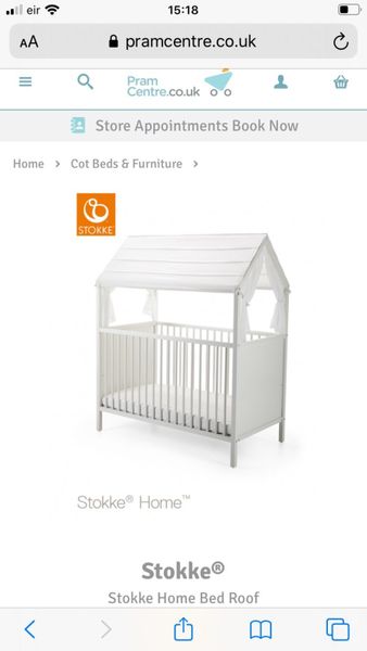 Stokke cot/crib/cot bed/home with canopy