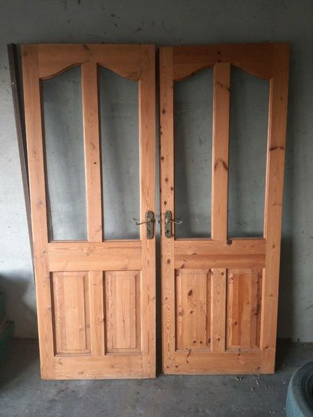 Pine internal double doors