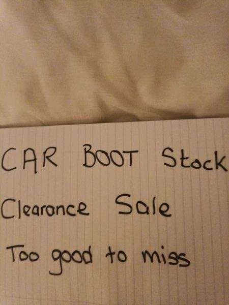 Car boot clearance sale